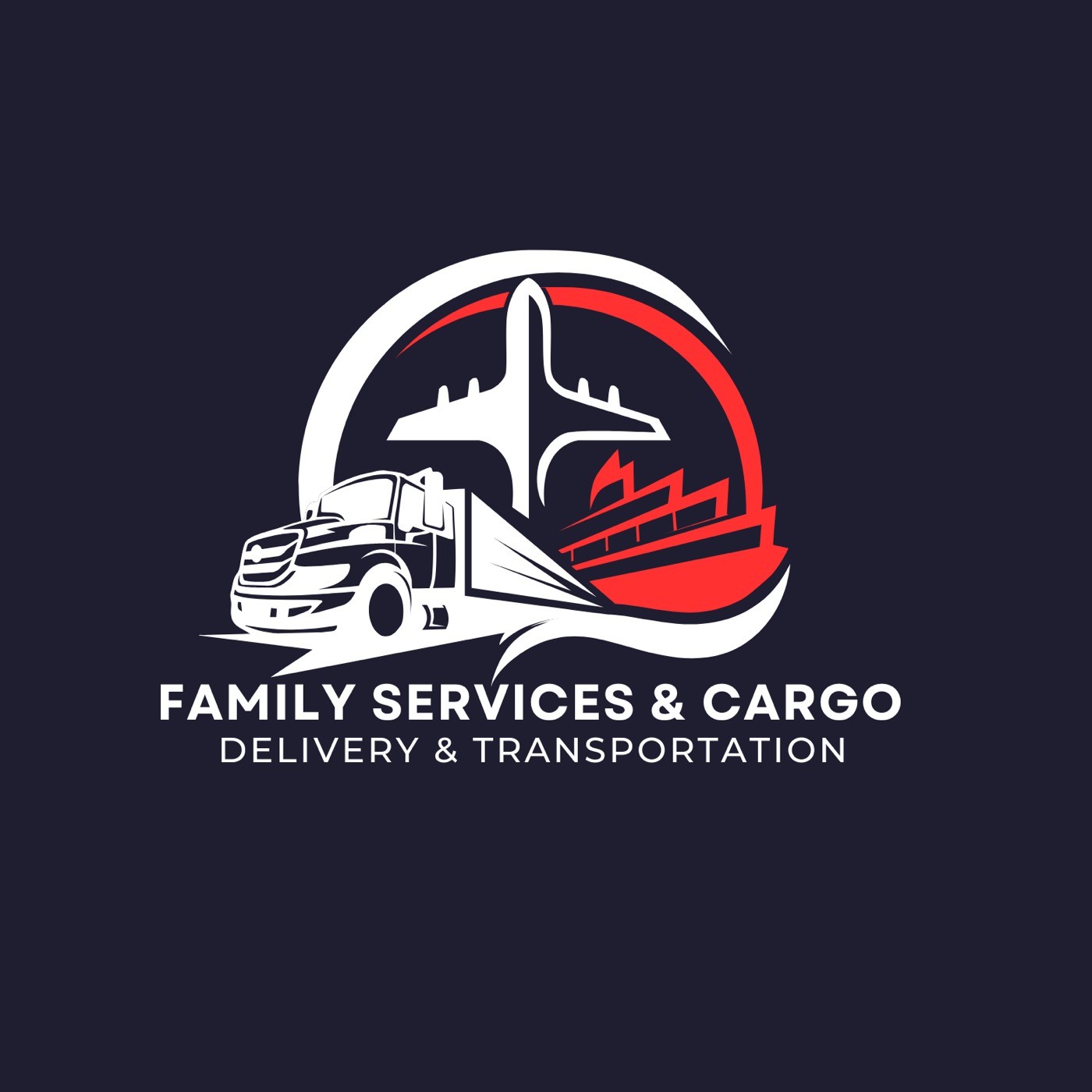 Custom logo design and visual identity for Family Services & Cargo in New Jersey by TECHINRI AGENCY